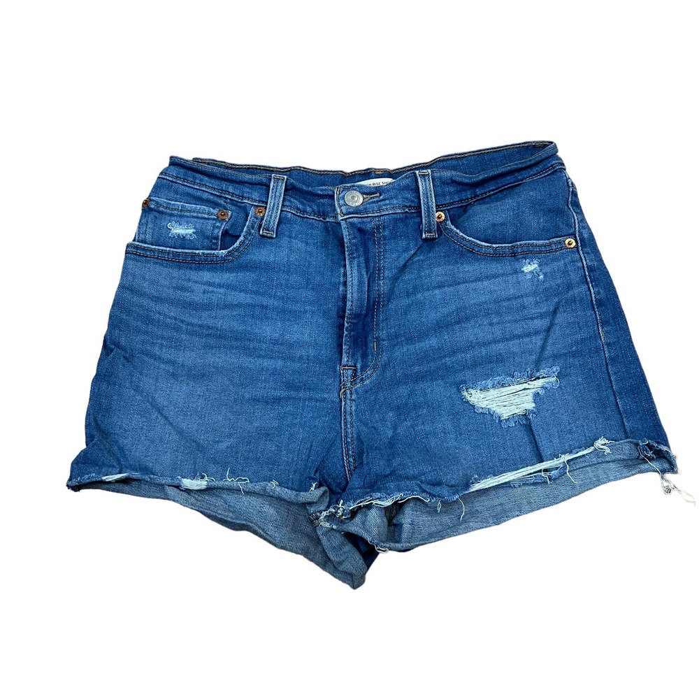Levi's Women's Shorts High Rise Cutoffs Destroyed Holes Size 30